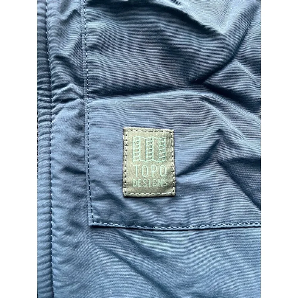 Topo Designs Jacket Mens Small Subalpine Fleece Full Zip Green Blue Gorpcore
